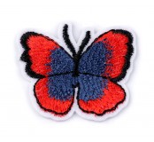 Nažehlovačka - motýl, tm. červená