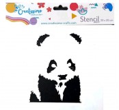 Plastová šablona panda, 20x20 cm