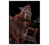 Škrabací obrázek mini, kůň