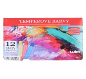 Temperové barvy, sada 12x9 ml
