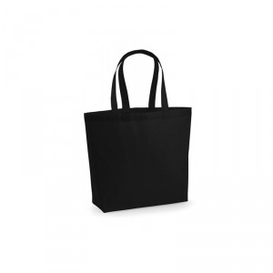 Bavlněná plátěná taška se dnem 37x39cm, černá